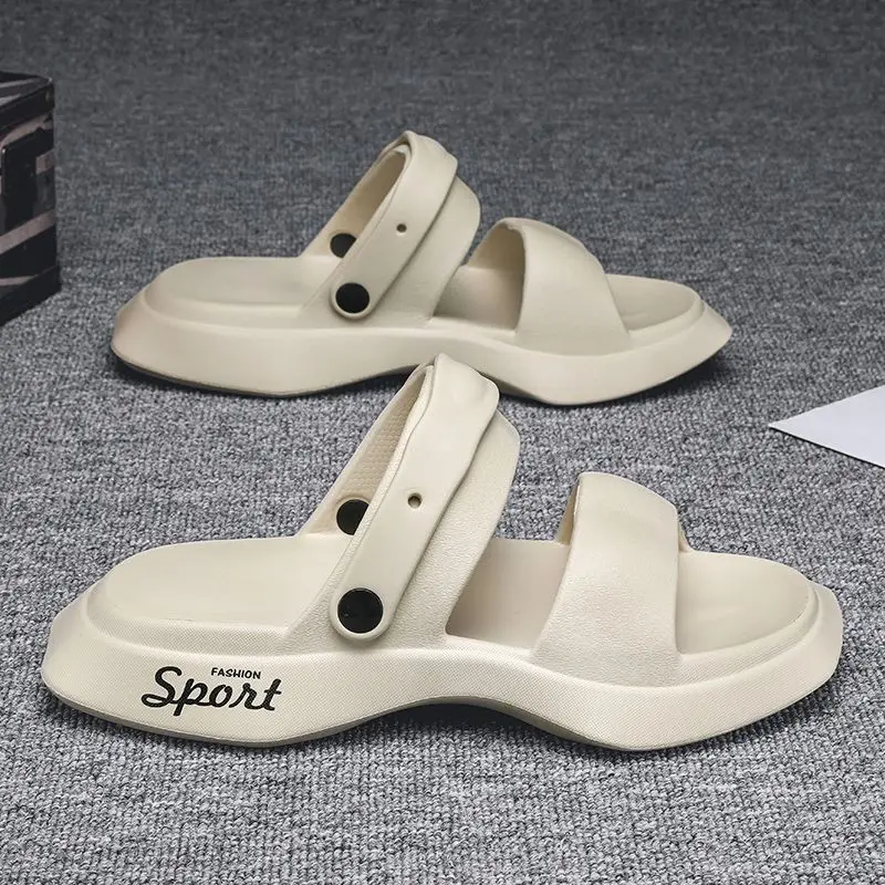 

Популярные мужские тапочки, летняя одежда, нескользящие и дезодорирующие мужские спортивные пляжные сандалии двойного назначения для вождения