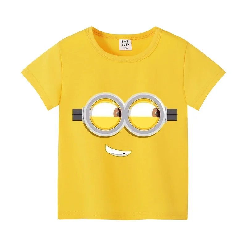 Niedliche Minions-T-Shirts für Kinder aus reiner Baumwolle, geeignet für Jungen und Mädchen, bequeme Oberteile und ein tolles Geburtstagsgeschenk – Detail 4