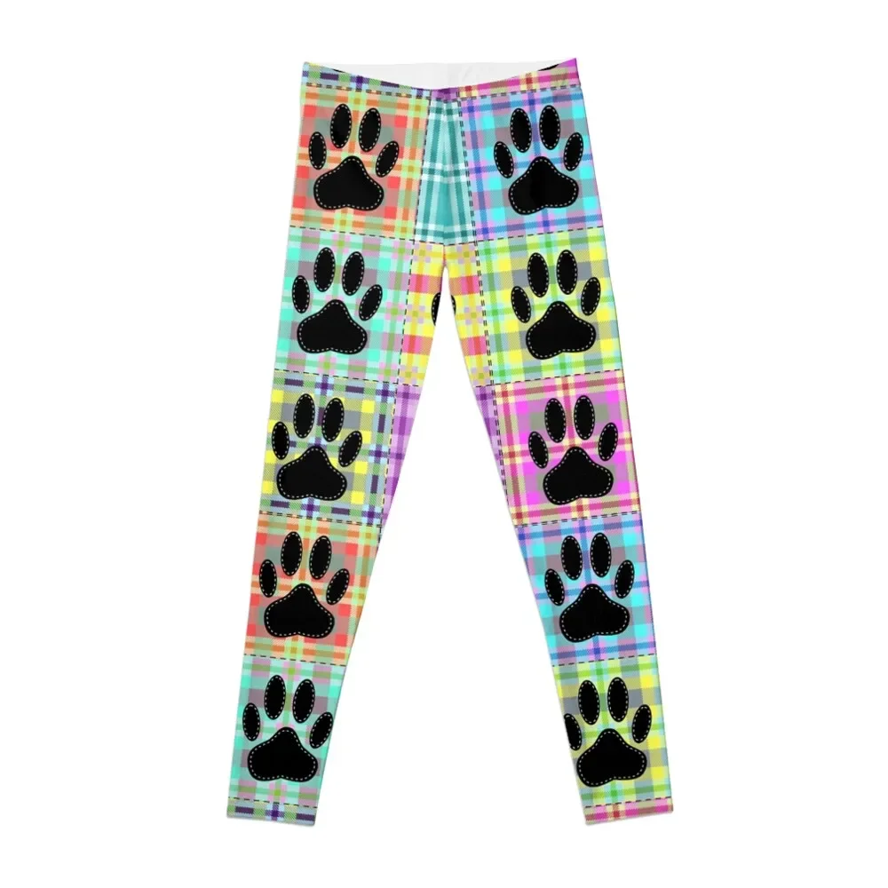 

Dog Paw Pattern Quilt Print Leggings sportswear gym Women's gym legging push up Womens Leggings