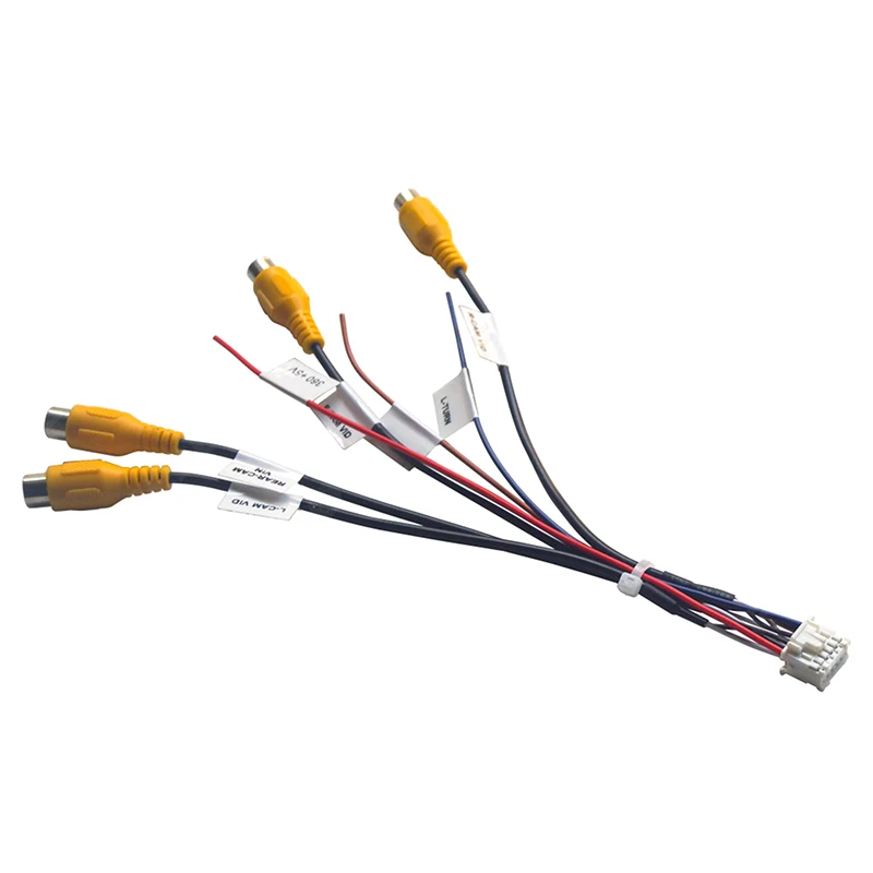 Hot! 1 Piece DIY Accessories For Android Head Unit With Built-in 360 Panoramic Camera System 12Pin Cable Adapter