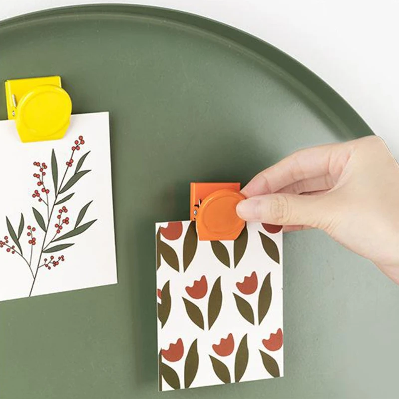 Классическая цветная магнитная папка для заметок, металлический зажим, емкость 12 листов, цветные магнитные металлические для