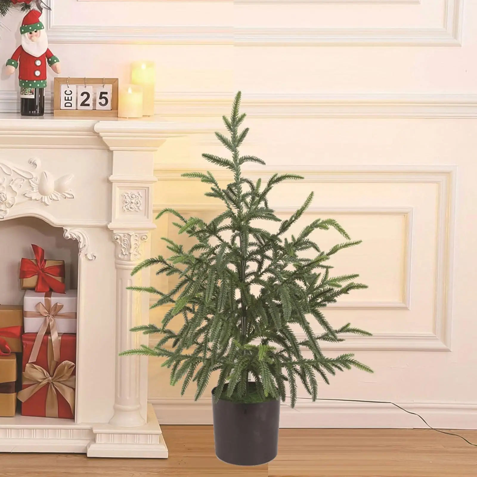 

Искусственная сосна Norfolk, искусственное растение в горшке, реалистичная рождественская елка для