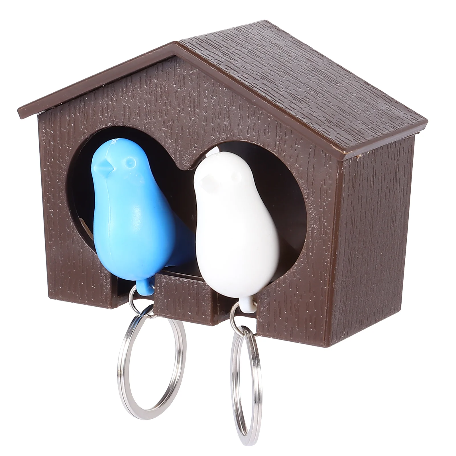 Key Chain Birdhouse Wall Hook Sad Hamster Keychain Vintage Home Decor Hanger Ring Hanging Holder Wooden