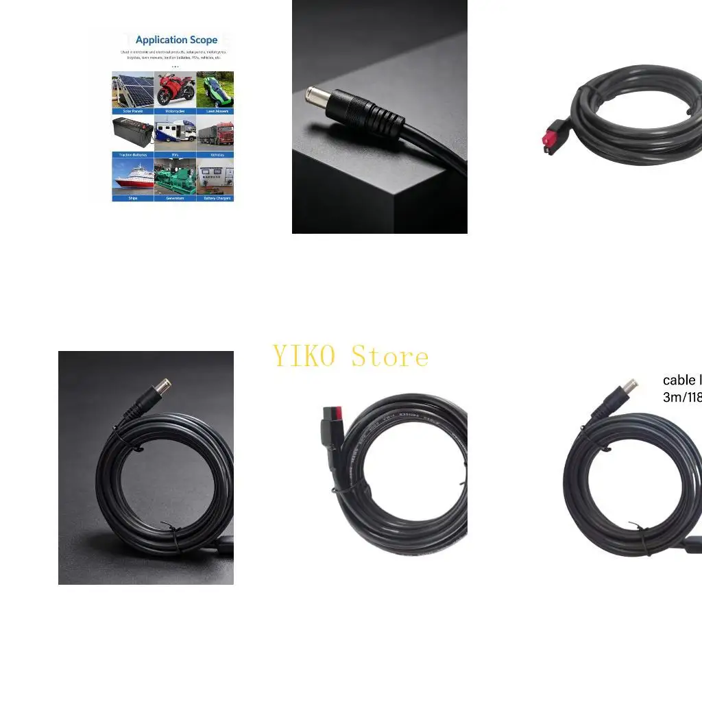 K32C 14AWG Backup Battery Charging Cable, DC7909 to 45A for Solar Input