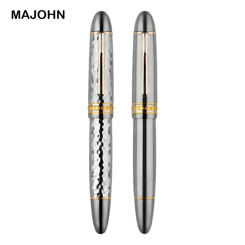 

MAJOHN Ti-P141 Titanium Alloy Piston Fountain Pen Metal Hammer Pattern Version Office School Supplies PK P140 P136 Stationery