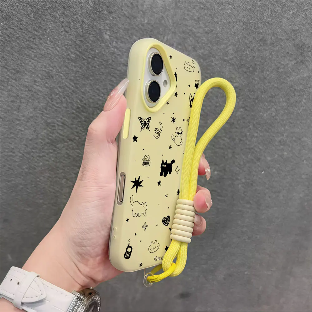 Cat Star Butterfly Bow Phone Case For Samsung Galaxy S26 FE S25 S24 S22 S21 Ultra Plus A55 A54 A35 A34 Lanyard Wrist Strap Cover view 6