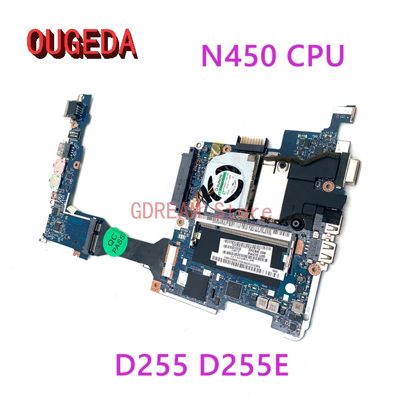 

OUGEDA PAV70 LA-6221P MBSDF02001 MB.SDF02.001 Laptop Motherboard For Acer aspire one D255 D255E N450 CPU MAIN BOARD full tested