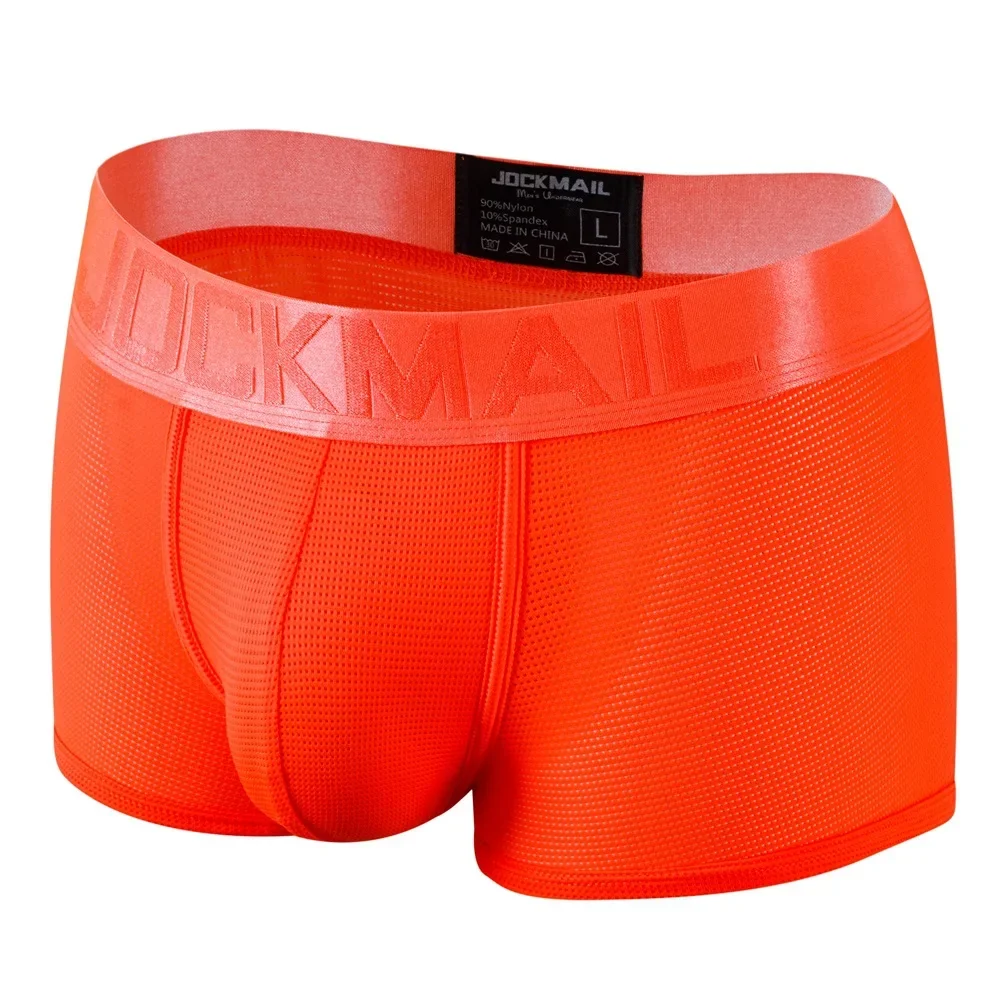 JOCKMAIL 4-PACK Boxer Shorts Ice Silk Breathable Höschen Zum Fickem Ropa Interior Hombre Mesh Quick-Drying Sexy Lingerie Games