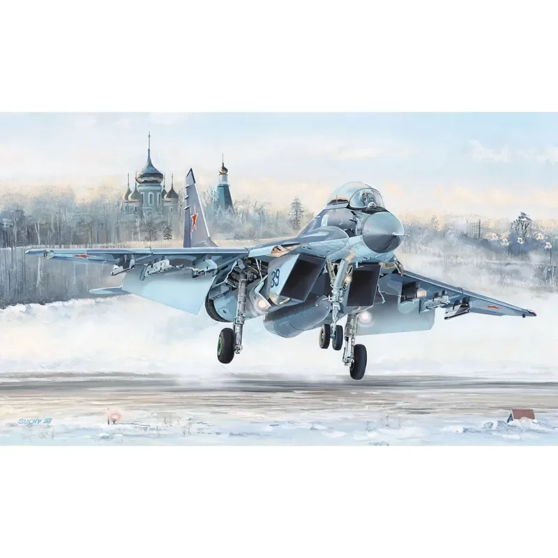 HobbyBoss 1/48 Scale Plastic Russian MiG-29K Warcraft Warplane Static Display Aircraft Building Kits Toys Hobby Model