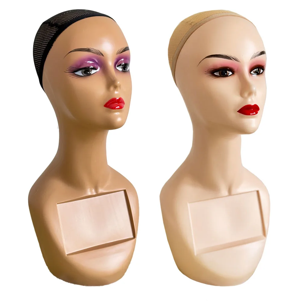 Long Neck Wig Head Display Wig Stand and Holder for Style, Cosmetology Hats and Hairpieces, Mask - for Home