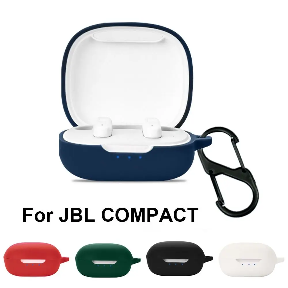 Silicone Bluetooth Earphone Protective Case Anti-drop Dustproof Earbuds Shell Washable Soild Color for JBL COMPACT