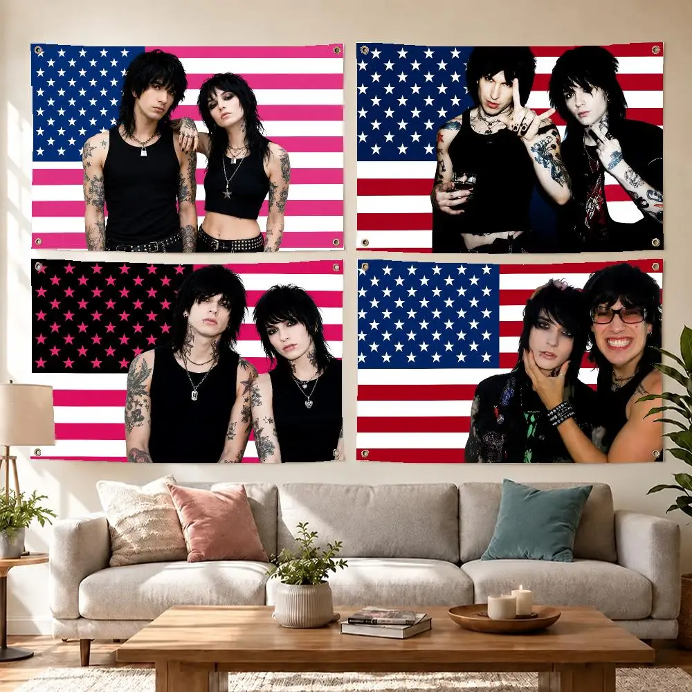 Cool Show Jake and Johnnie Flags Concert Print Wall Hanging Art Banner, Indoor Outdoor Bedroom Home Decor Backdrop, Perfect Gift