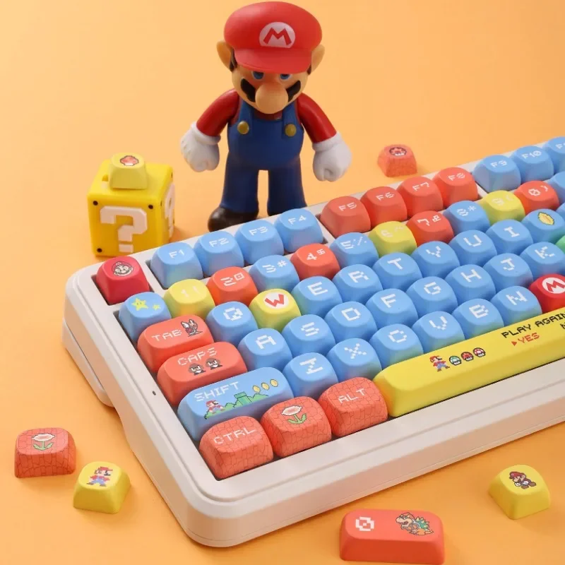 MINISO mario MOA Keycaps Keyboard Caps for Mechanical Keyboard Stylish PBT Gaming Style Keyboard Decorative Keycaps Gifts