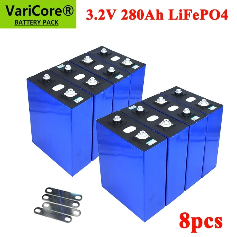 8pcs 3.2v 310Ah 280Ah 202Ah 135Ah Lifepo4 Rechargeable Battery Lithium Iron Phosphate Solar Cell 4S 12v 24v Tax Free