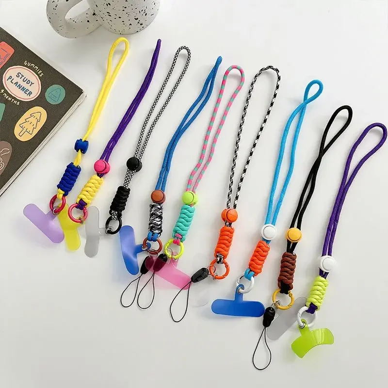 Universal Braided Mobile Phone Lanyard Strap Hanging Chain Ring Cord with Patch Wrist Strap for Cell Phone Case Rope Keychain image 2