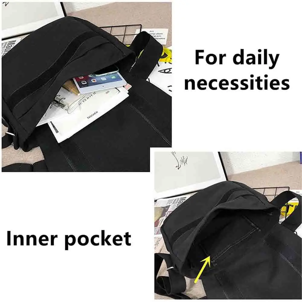 Messenger Bag Japanese Multi-function Messenger Bag College Student  Literature Fashion Portable One-shoulder Mouth Pattern Bags