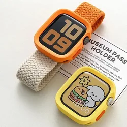 Funda de silicona blanda para Apple Watch 9, 8, 7, 6, SE 5, cubierta mate anticaída deportiva para iwatch Ultra de 49mm, 41mm, 40mm, 44mm, 45 mm