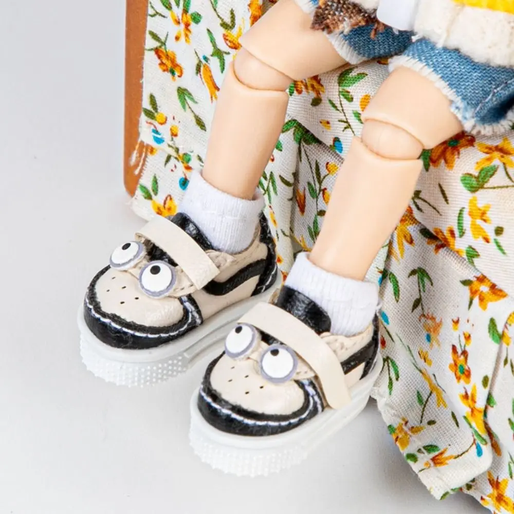 1 Pair High Street Fashion Obitsu 11 Doll Shoes Thick Bottom Big Eyes 1/12 Bjd Doll Shoes Funny Mini 1/12 Bjd Casual Shoes