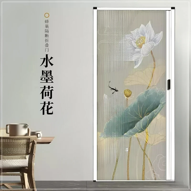 Folding Door, Kitchen Sliding Partition Curtain, And Installation, Simple , , Bathroom