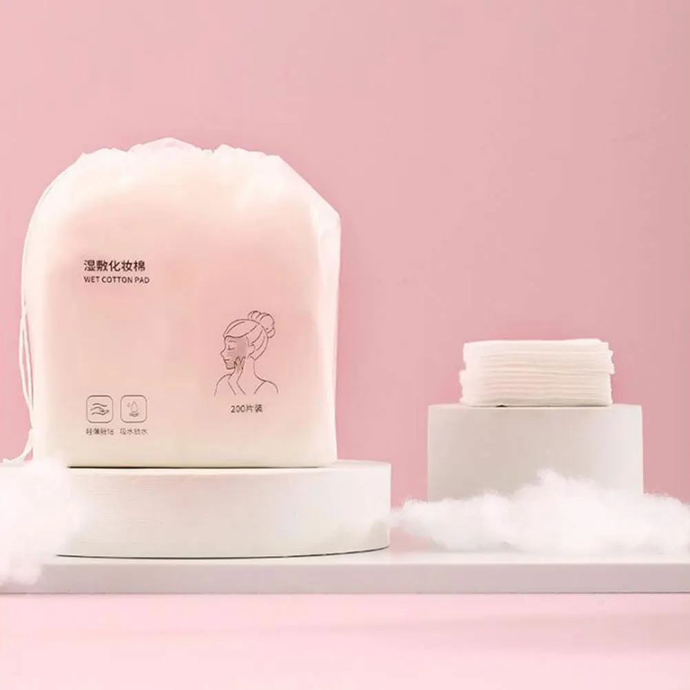 200 個伸縮性メイク落としパッドソフトコットンメイクパッド快適な洗顔アクセサリーフェイスクリーンパッド