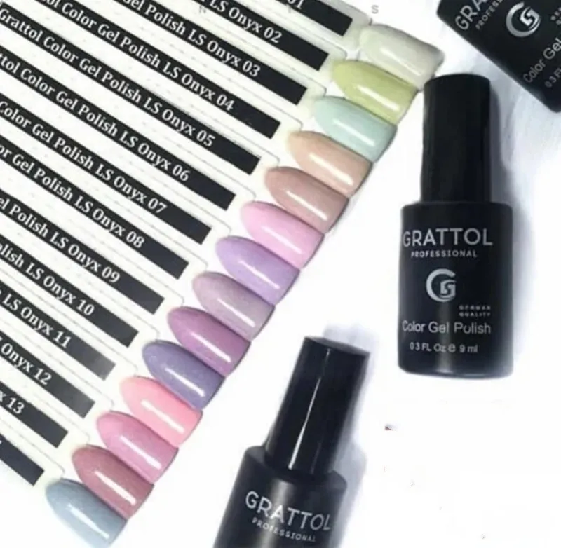 GRATTOL プロフェッショナル ONYX 01 ホワイトグリッターネイルジェルポリッシュスパンコール UV ジェルネイルワニス長期的なトップコート UV LED ジェルワニス