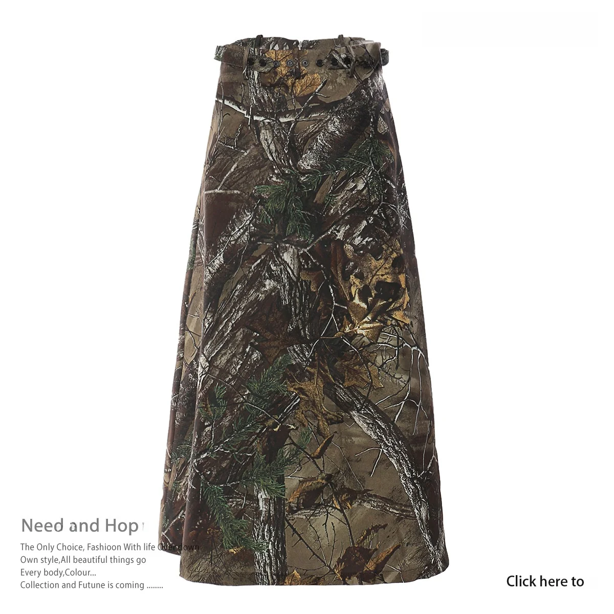 2024 Neuer Original-Dschungel-Langrock für Damen, Ele-A-Linien-Baumwollrock, Fiti-Druck, personalisierter mittellanger Rock