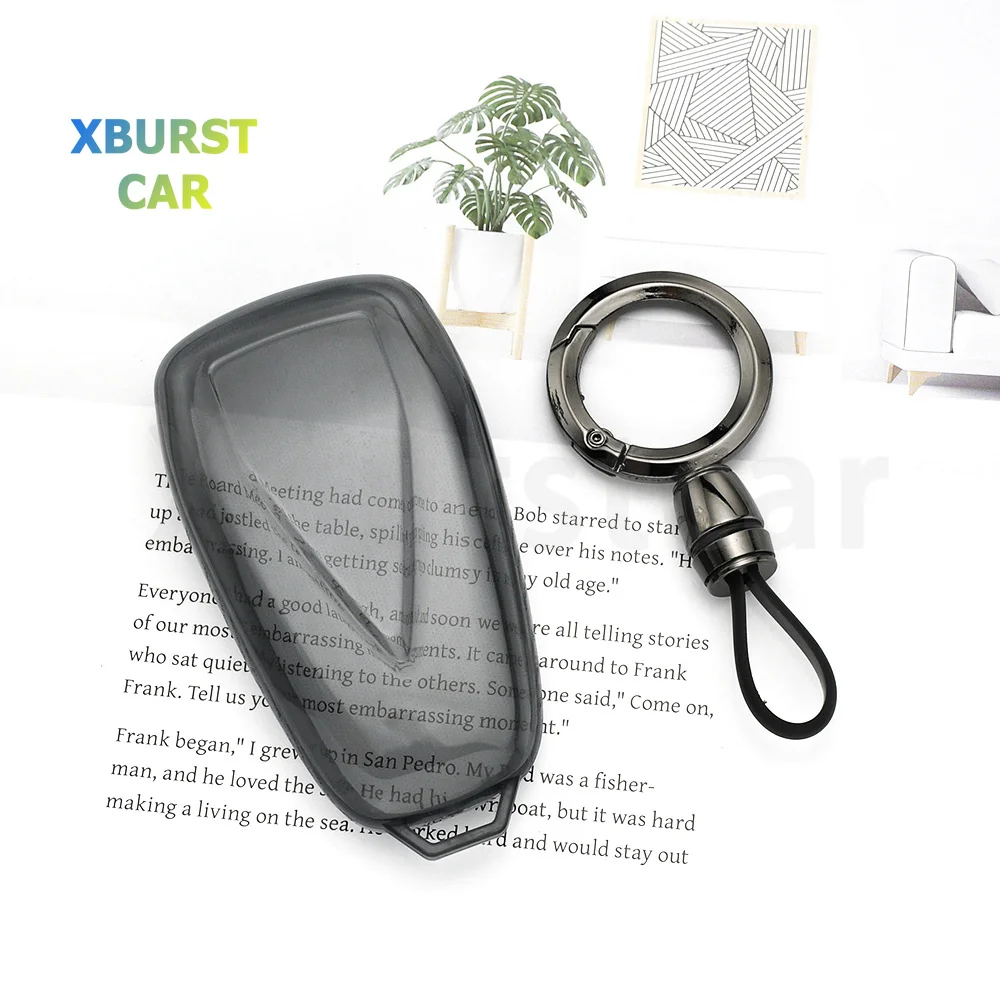 Transparent Black TPU Smart Keyless Protected Car Key Case Cover for Changan Eado Unit CS55plus CS75plus CS35plus Accessories