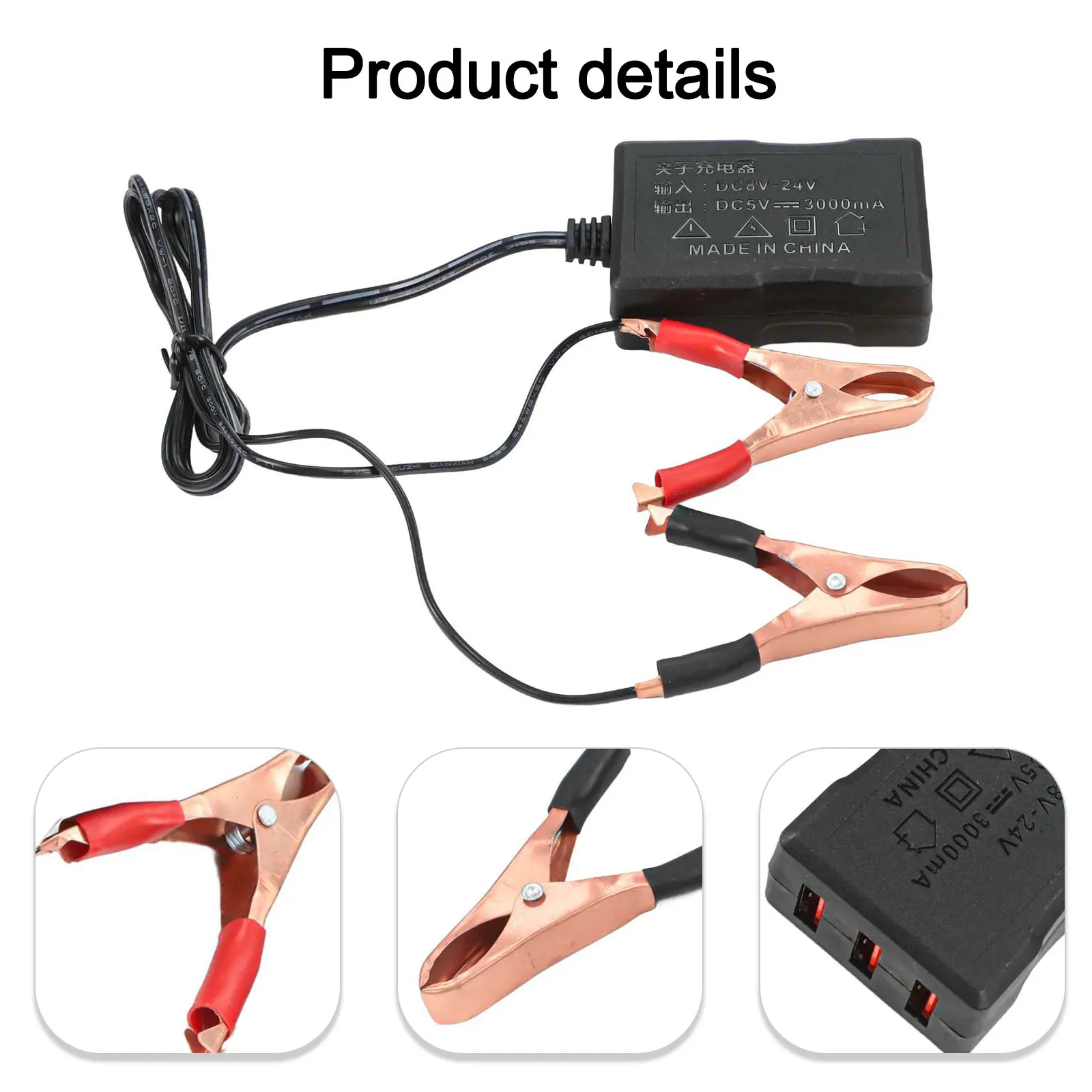 Multi-Port Charger DC Converter Input Voltage Range 8-24V Portable Design For Travel Safety Protection Features