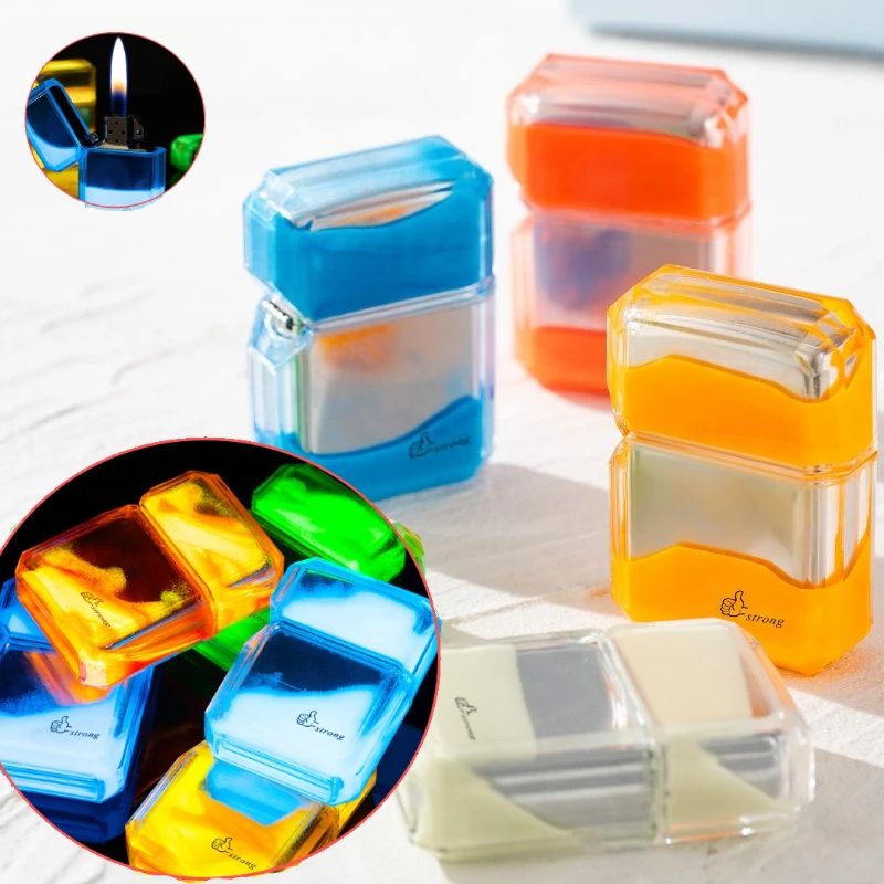 

Glow-in-the-Dark quicksand Lighter, Creative Windproof Igniter with Night Light Effect - Waterproof Trendy Style Lighter