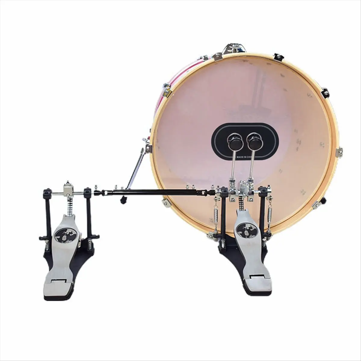 

【black huodong】Bass Drum Patch,Drum Head Drum Percussion Instrument Accessories,Bass Drum Patches White 11 X 11cm