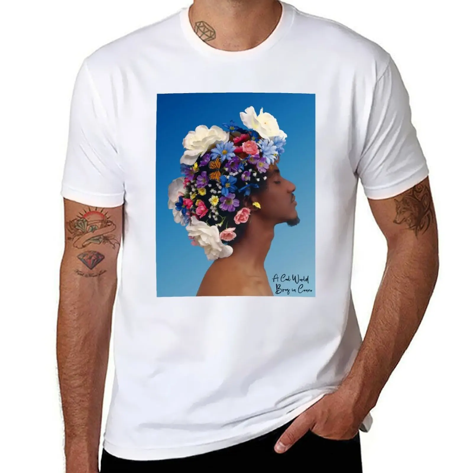 

Футболка Let Your Flower Grow Bro, мужские футболки с индивидуальным принтом, футболка для мужчин