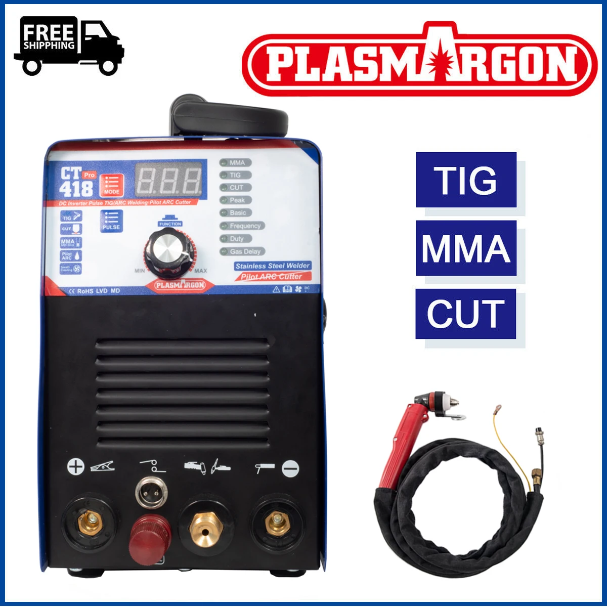 CT418P 3 in 1Plasma Cutter TIG/MMA Machine Digital TIG/MMA/ Welder Pilot Arc CNC WSD60 Cutting Machine Hand Machine HQ