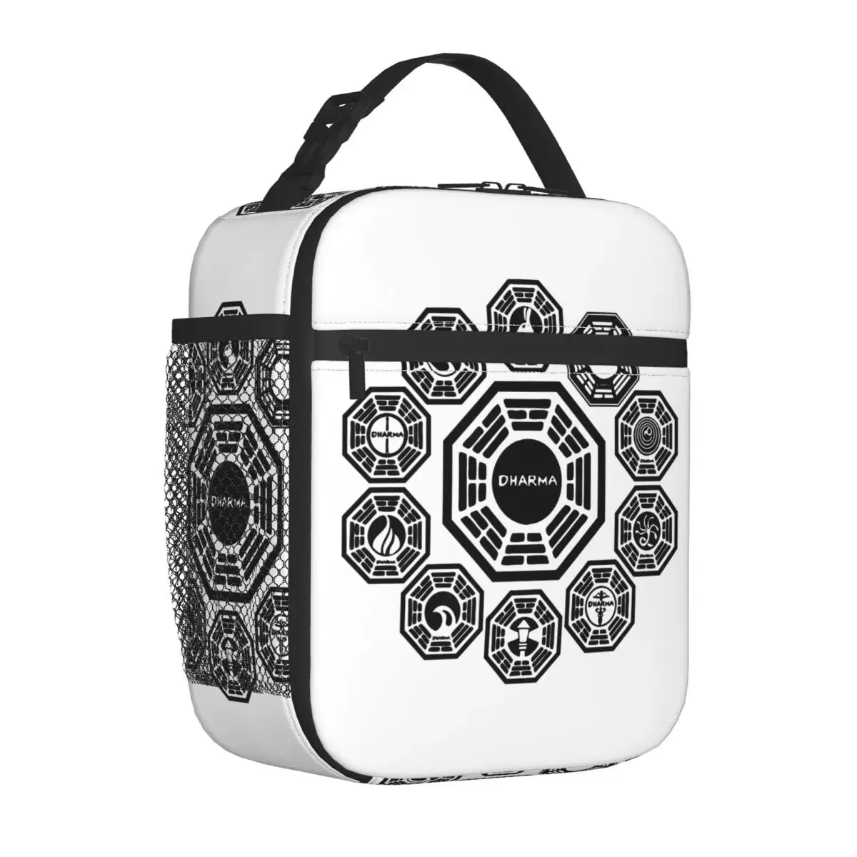 DHARMA Initiative Insulated Lunch Bag Portable 1977 Tv Show Lost Reusable Thermal Bag Tote Lunch Box College Outdoor Bento Pouch