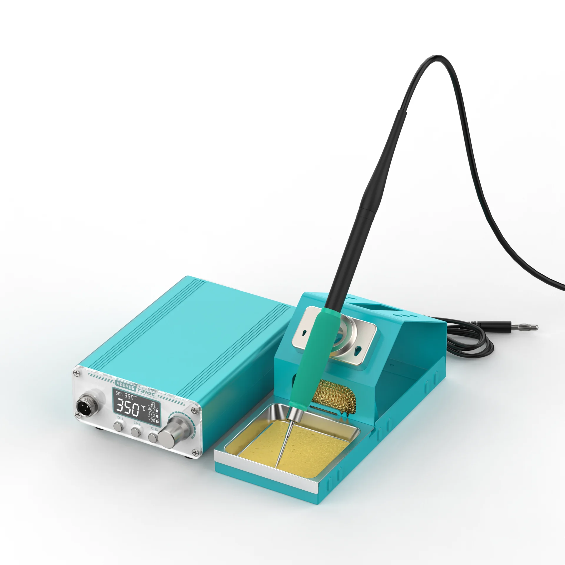 

UYUE T210C 75W Digital Soldering Iron Station for PCB Repair with button to control the temperature