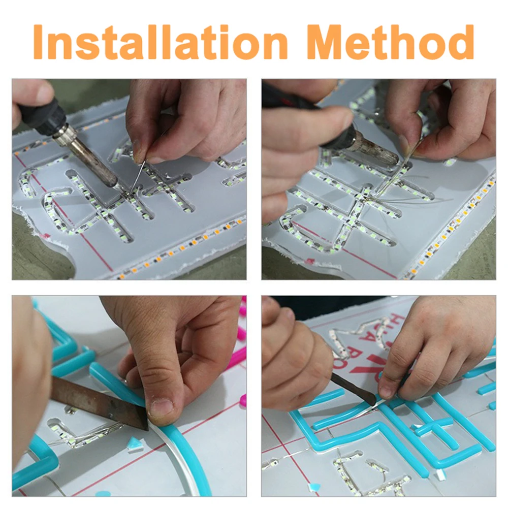 6mm 8mm Separate Silicone Neon with DC12V SMD2835 120Led/m S Shape LED Strip Light Waterproof Flexible Silicon Tube Bar DIY Sign