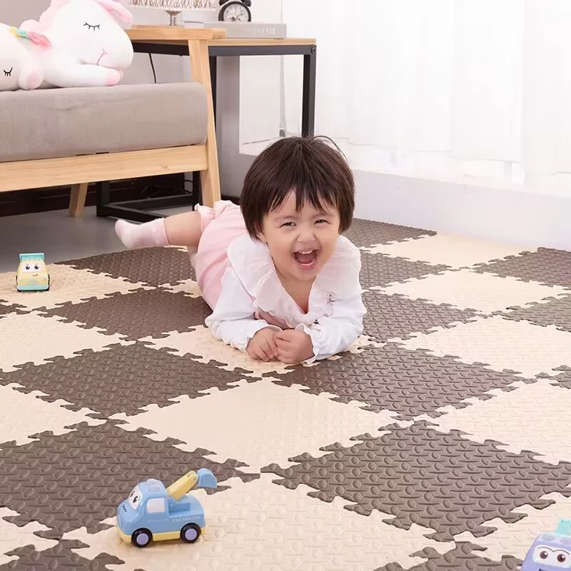 2023 New 1cm Baby Foam Crawling Mat Children EVA Educational Toys Kids Soft Floor Game Mat Chain Fitness Brick Gym Game Carpet