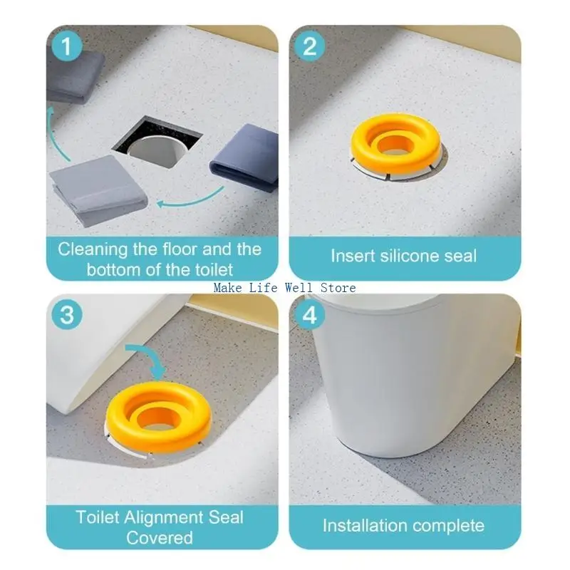 

Toilet Bowl Gasket Flange Rings Toilet Spill Sealing Rings Floor Outlet Drain Pipe Flange Rings Easy Installation