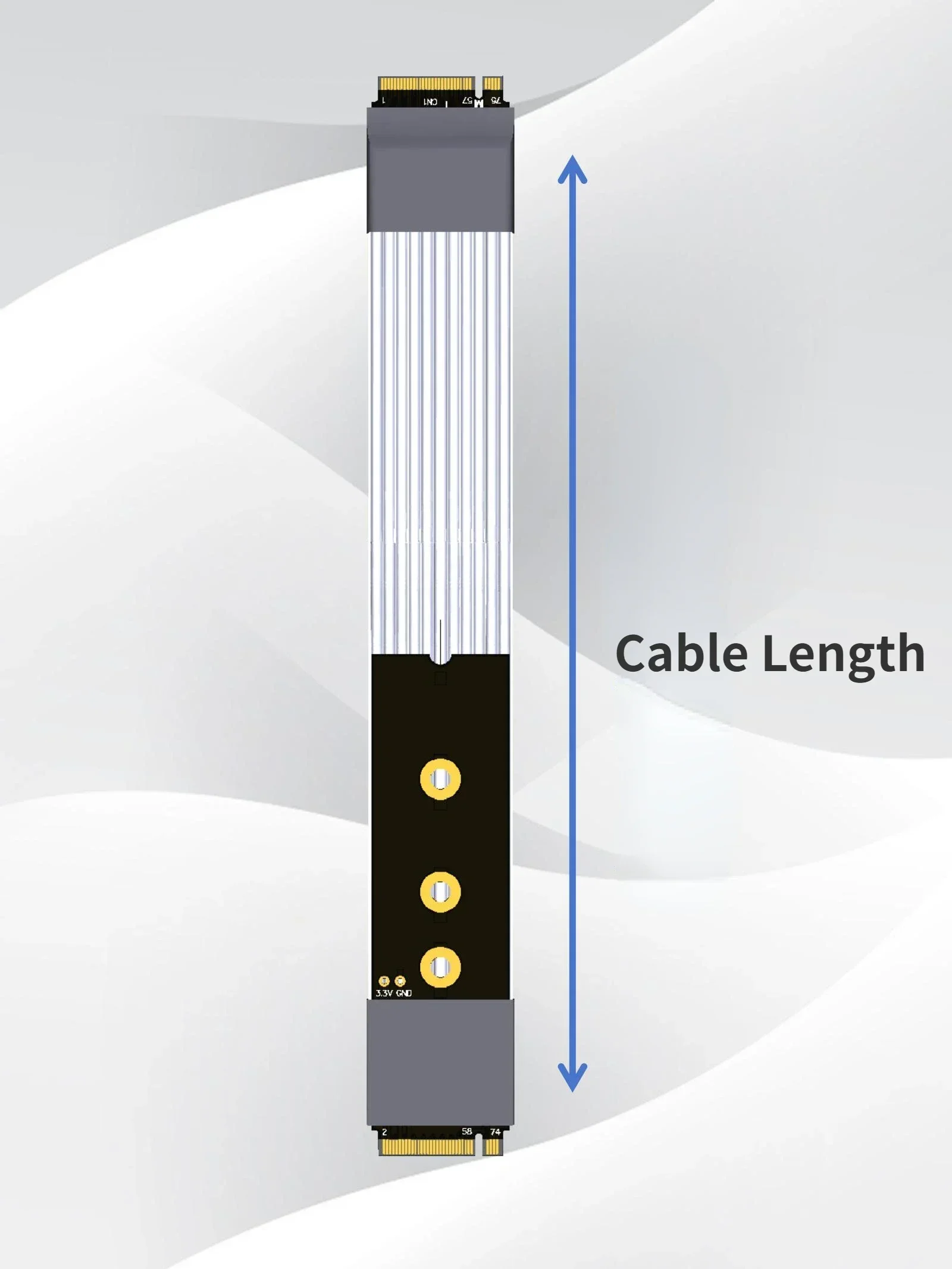 Imagem -03 - Ouro-finger Extensão Jumper Cabo Adaptador Velocidade Total Docking Sinal Jumper K44ss-tt Pcie Gen4 Pcie 4.0 M.2