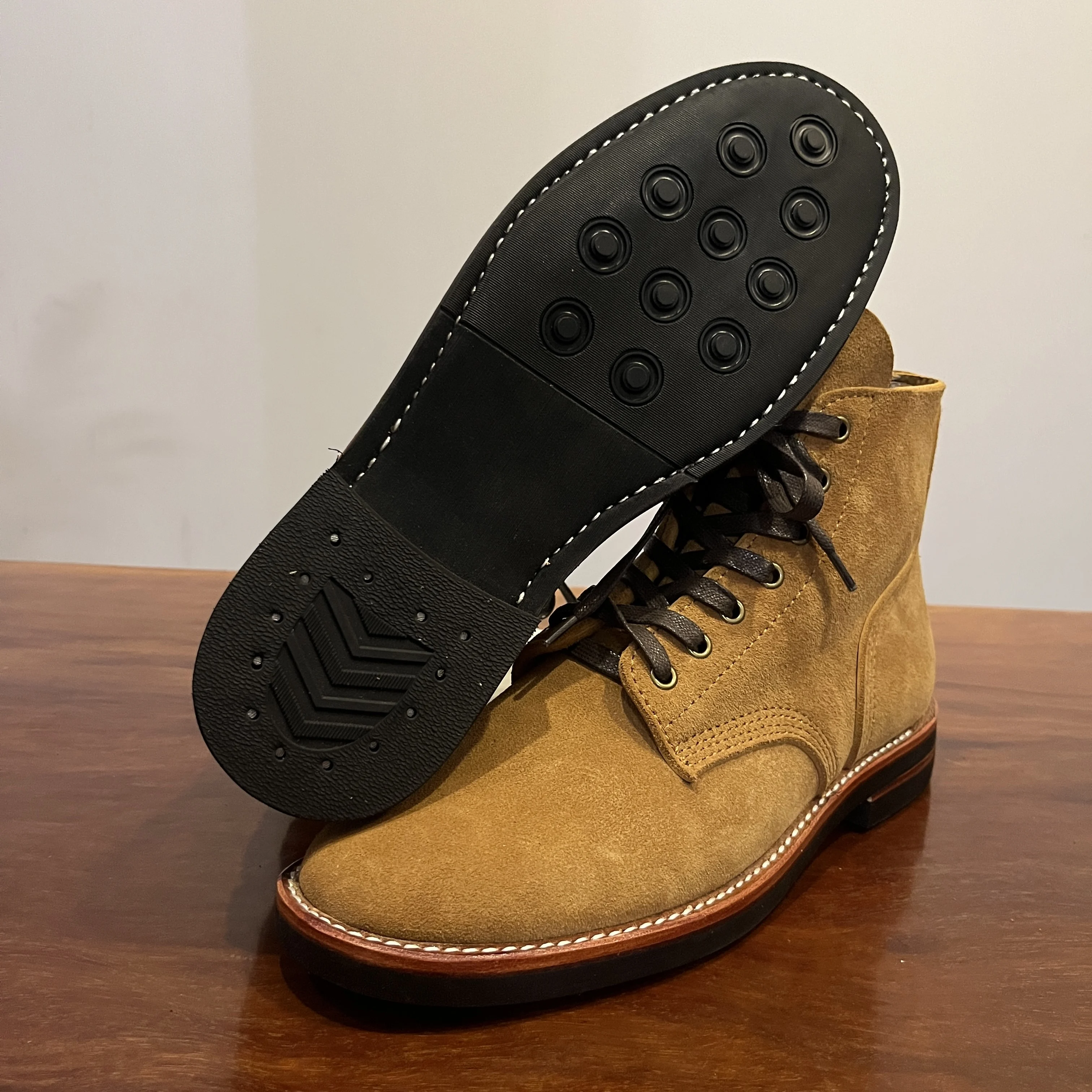 AN1 Rock Can Roll Size 35-52 Super Quality Handmade Goodyear Welted Genuine Italian Cow Leather Suede Boots Custom Made OK