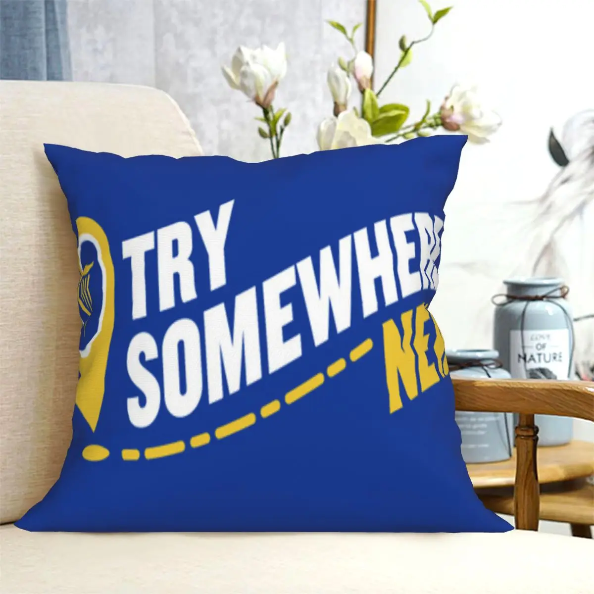 Ryanair Printed Throw Pillow Cover Square Cushion Cover Home Office Decor Sofa Pillow Cover