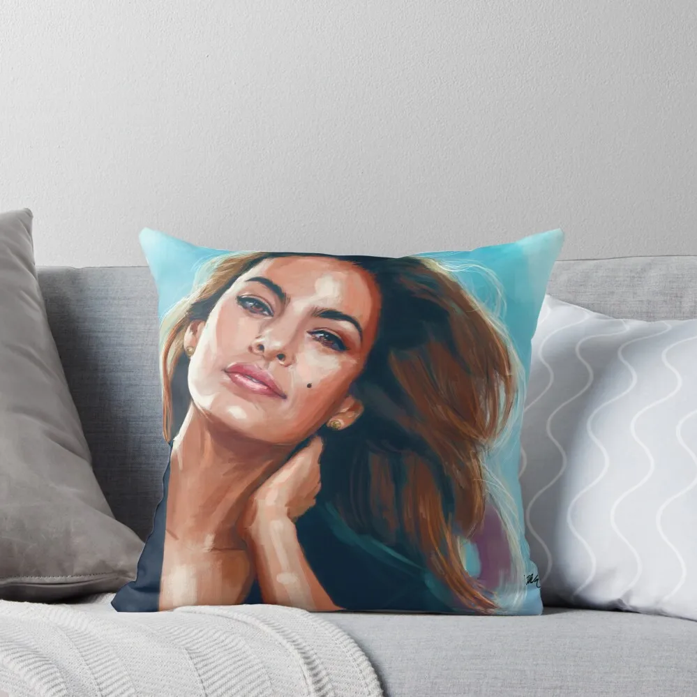 Eva Mendes- Sky Throw Pillow autumn decoration Decorative Cushions For Living Room pillow