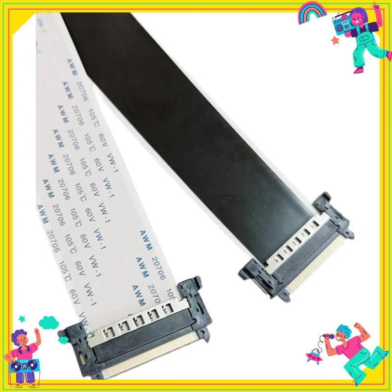 

1PCS 4K FPC Flat Line V-BYONE Screen Line LVDS Connection Logic Board 41/51 Pin Pin Core Reversal for Electronics