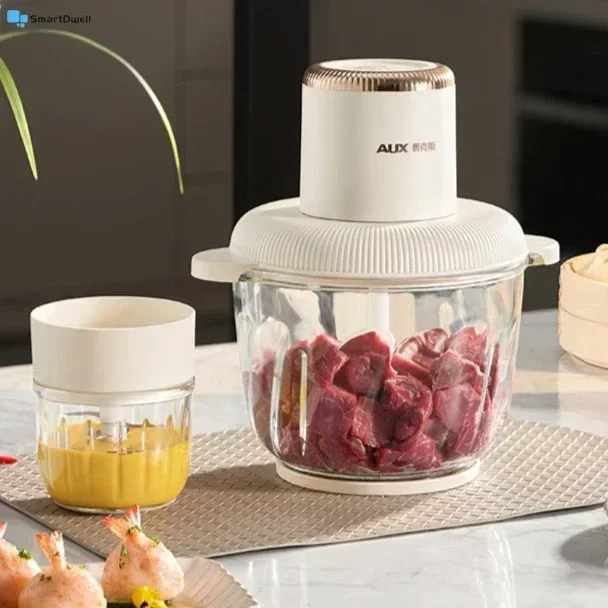 

Meat grinder household - Fully automatic multi-function cooking machine. Small electric mixer. Minced sauce.