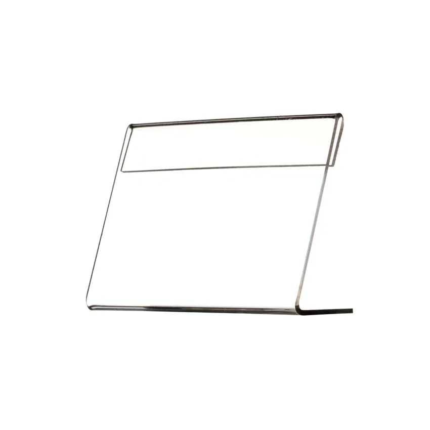 T2mm A4A5 Acrylic Sign Display Price Card Tag Paper Promotion Table Label Holders L Stands Clear Horizontal 1Pack