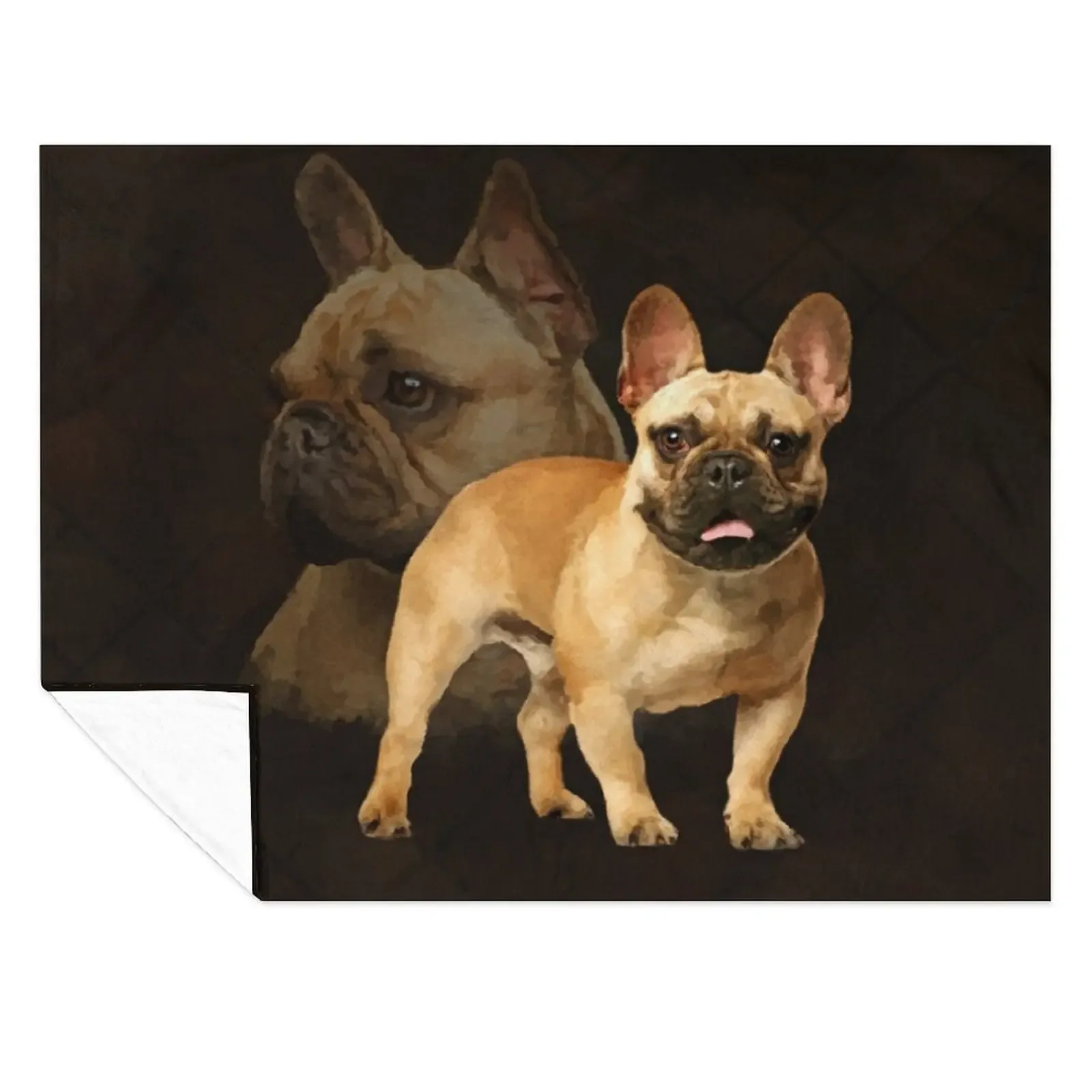

French Bulldog -Frenchie Dog Throw Blanket Quilt Loose heavy to sleep Nap Blankets