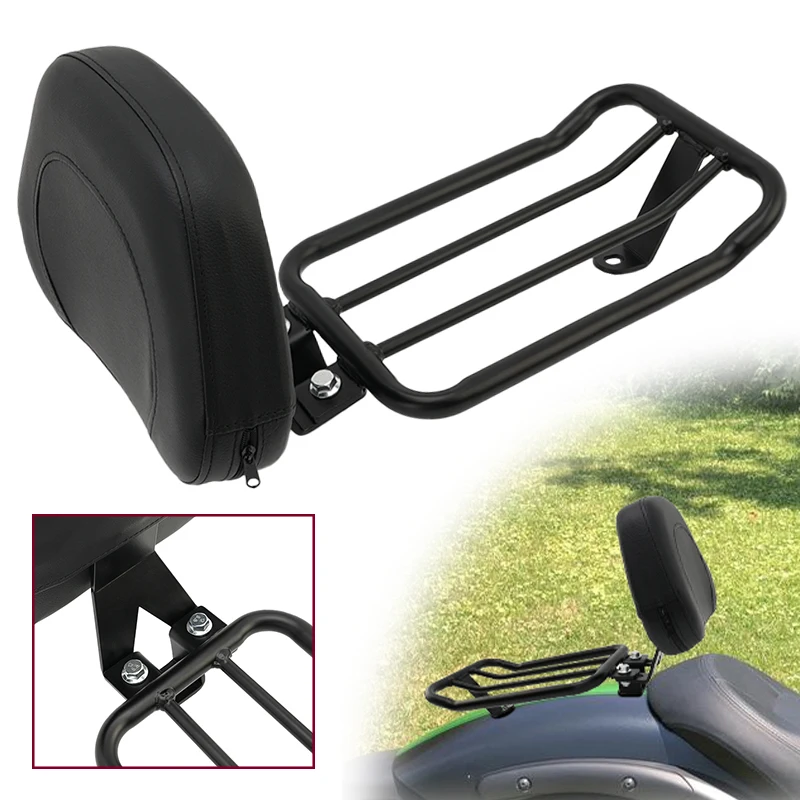 

Black Motocycle Detachable Luggage Rack Rear Passenger Seat Backrest For Kawasaki Vulcan S VN EN 650 VN650 EN650 2015-2023