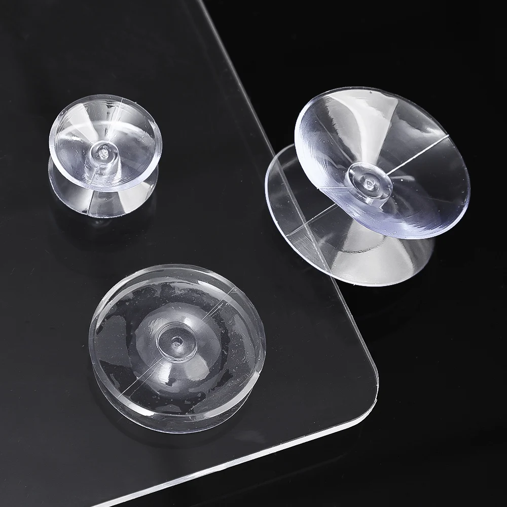 Ventouse Double face sous vide, antidérapante, en plastique transparent, pour Table en verre, entretoise, fenêtre de voiture, porte-savon, DIY, 1/20 pièces