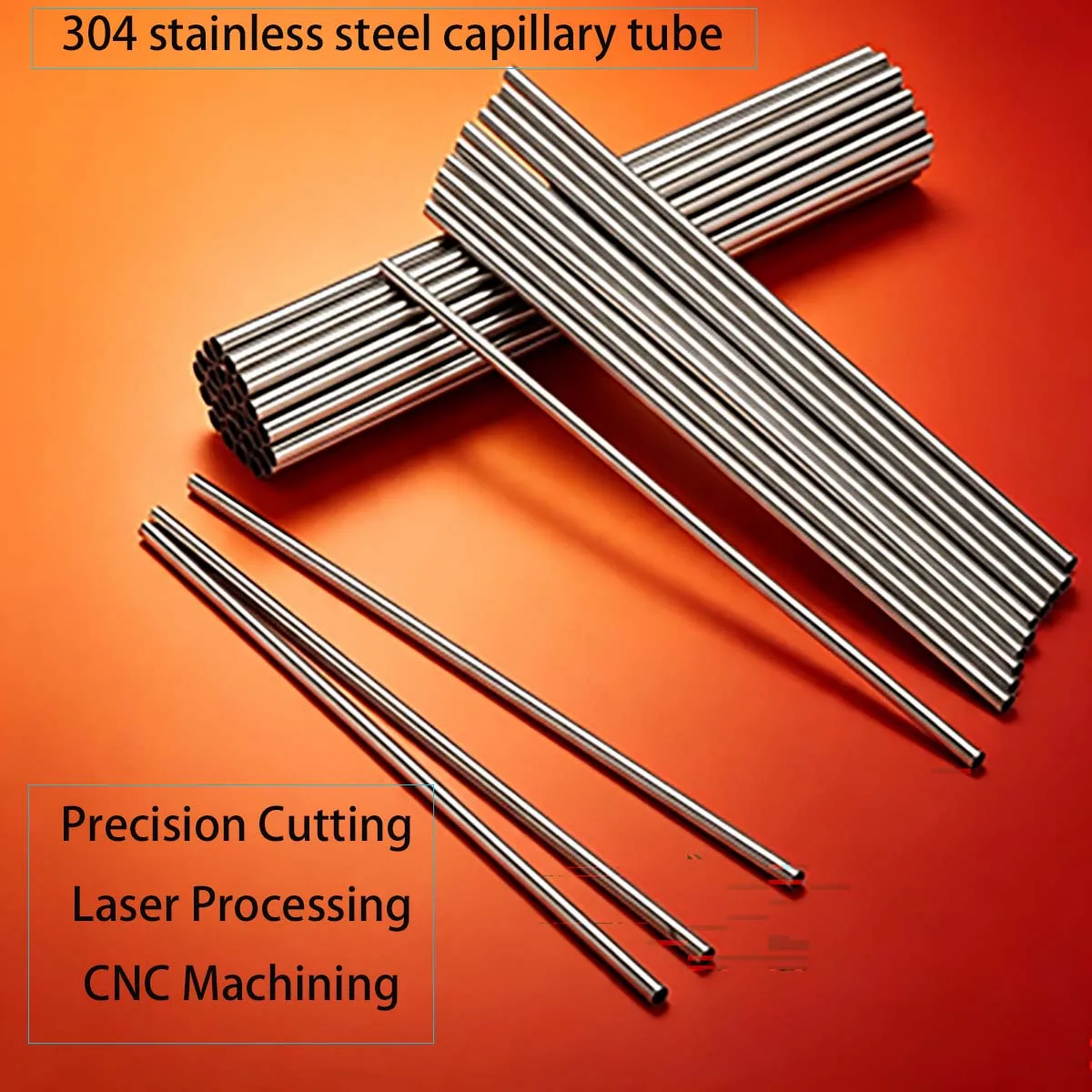 304 & 316 Stainless Steel Capillary Tube Medical Hollow Pipe Custom Laser Cut Drilling Bending