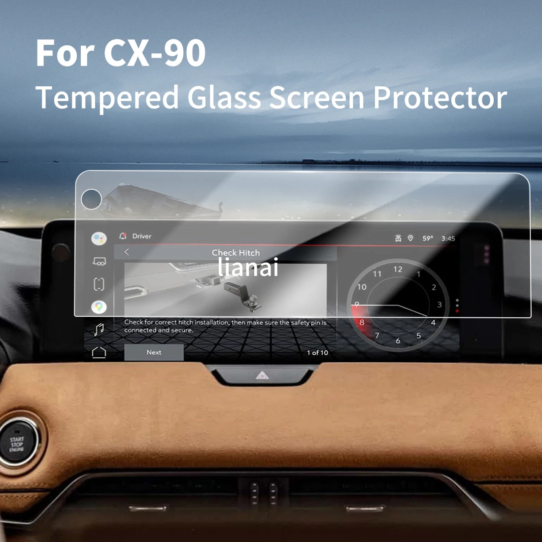 Carplay Screen Protector Tempered Glass Protective Film Navigator Aut Car Stickers Accessories For24 MAZDA CX-70