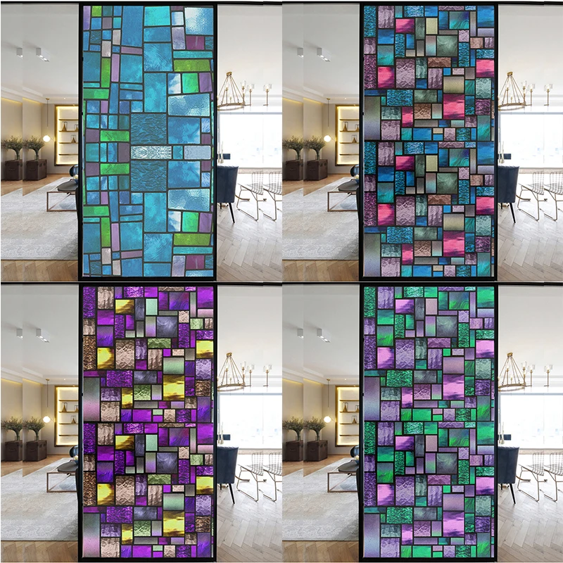 

Color Eye Protection Electrostatic Frosted Glass Window Film Glass Door Anti-collision Decorative Material Opaque Stained Glass